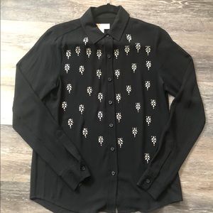 MICHAEL Michael Kors Embellished Sheer Blouse